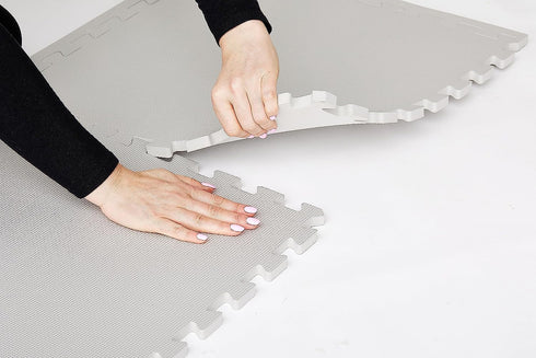 INTERLOCKING EVA White SOFT FOAM MATS 30x30cm (1 Pack of 10 Pieces)